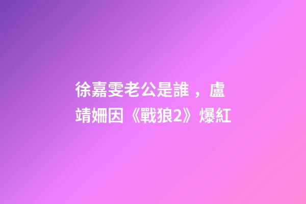 徐嘉雯老公是誰，盧靖姍因《戰狼2》爆紅-第1張-觀點-玄機派